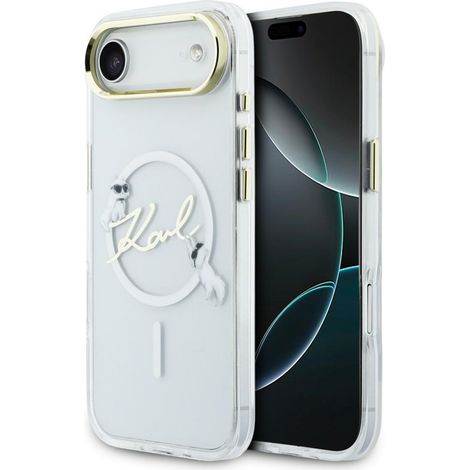Karl Lagerfeld IML Choupettes Karl Script Logo MagSafe Hülle für iPhone Air Transparent (1/5)