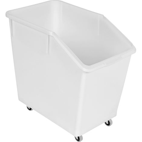 Bac à ingrédients 80 L + 4 roues - blanc - Gilac