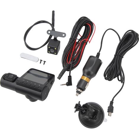 Caméra embarquée 3 voies Full HD 1080P, triple objectif, vision nocturne, enregistrement en boucle, dashcam pour voiture (1/5)