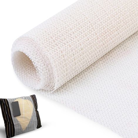 Bâche antidérapante pour tapis 90x200cm, PVC, Gris clair, découpe facile (1/5)