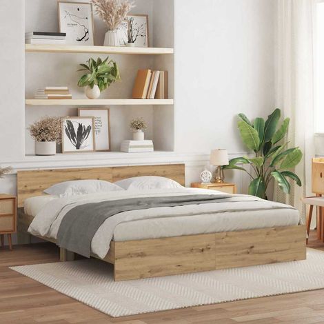 Estructura de cama con cabecero Roble artisan 180 x 200 cm (1/5)