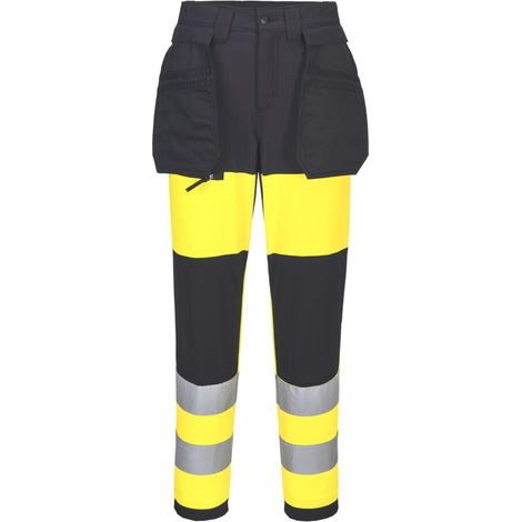 Pantalon De Travail Stretch Hv Classe 1 Eco Wx2 - Taille 26 - Jaune/noir - Portwest