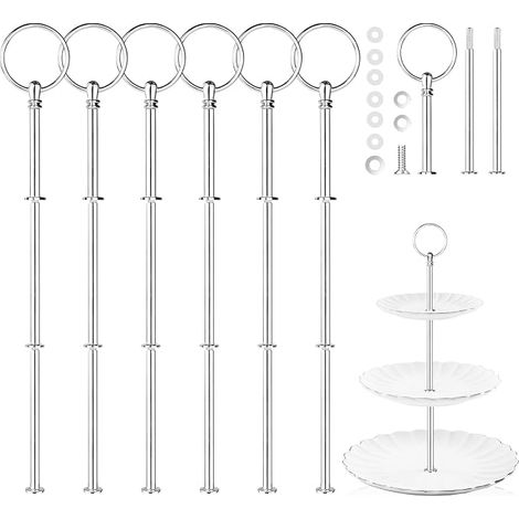 Cake Stand Accessories, 6 x Cake Stand Set, Cake Stand, Cake Stand Kit, Cake Stand Display for Wedding, Party, Birthday (1/5)