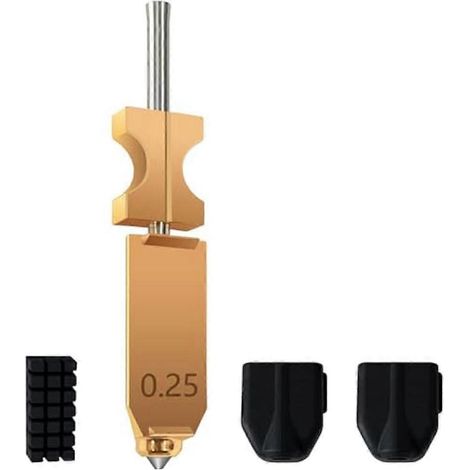 Buse d'imprimante 3D améliorée de 0,25 mm pour FLASHFORGE AD5X - 2 chaussettes en silicone supplémentaires + 1 brosse à buse (1/5)