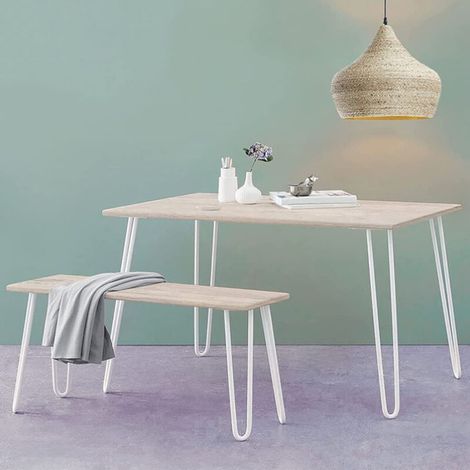 41cm DIY Pieds de Table en Métal ®,4pcs,Blanc (1/5)