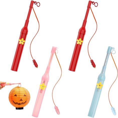 Kinder Laternenstäbe kurz für Halloween St.Martin und Partys, 4 Stück – für gruselige Halloween-Partys (1/5)