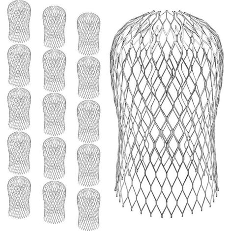 Filtre Gouttière, Crapaudine de Gouttière en Aluminium, Filtre Anti Feuille, Métal Gardes De Gouttière pour Maison, Avant-toit, Fossé, Égout, 16 pc