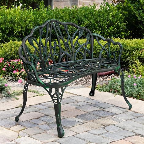 SunJet Banc de jardin, banquette extérieure, en aluminium moulé - Réf. Z0PGMSYJQ2CO (1/5)