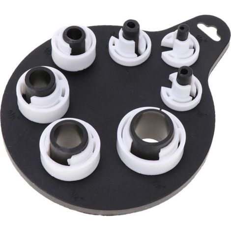 Ensemble d'outils de réparation automobile en sept pièces, comprenant un outil de retrait de tuyau d'huile de climatisation, un ensemble de connecteurs de tuyau d'huile réfrigérante (orange, 18 mm). (1/5)