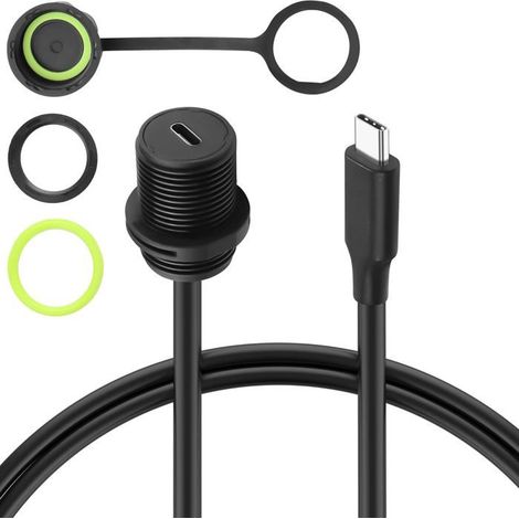 Câble d'extension USB 3.1 étanche-KAL-Câble USB-C 3.1 Étanche IP68 Mâle-Femelle Pour Extérieur et Transfert de Données (1/5)