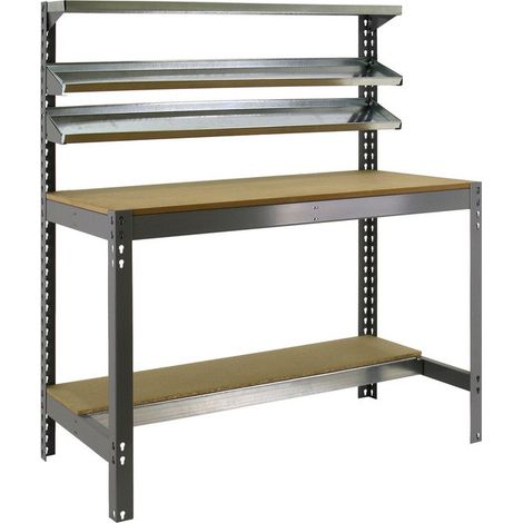 SimonRack - Werkbank-Bausatz 1440x1200x600mm Belastung 600Kg - SIMONWORK BT-1 1200 DARK/WOOD GREY (1/2)