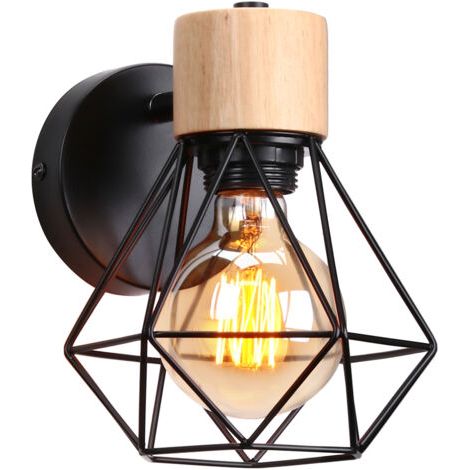 royaluxe- Applique Murale Rétro 15CM Lampe Murale Moderne Applique Murale D'Intérieur En Métal, Angle Réglable, Noir, Pour Bar, Chambre À Coucher, Bureau, E27