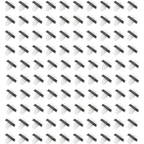 Lntyq – Lot de 100 clips de fixation pour voiture – Clips en plastique avec joint en caoutchouc – Compatible Fiat Ducato, Boxer, Jumper – Trou de 9 mm - 100pcs