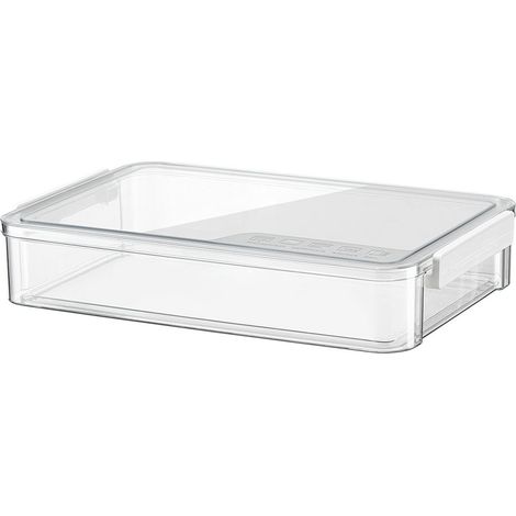 Boîte de rangement pour documents en plastique transparent, étanche et légère, idéale pour ranger photos, documents et albums. (1/5)