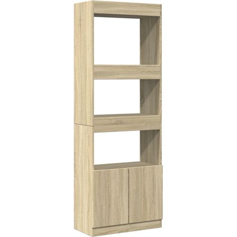 Maison Exclusive - Highboard 63x33x180 cm Sonoma-Eiche Holzwerkst (1/5)