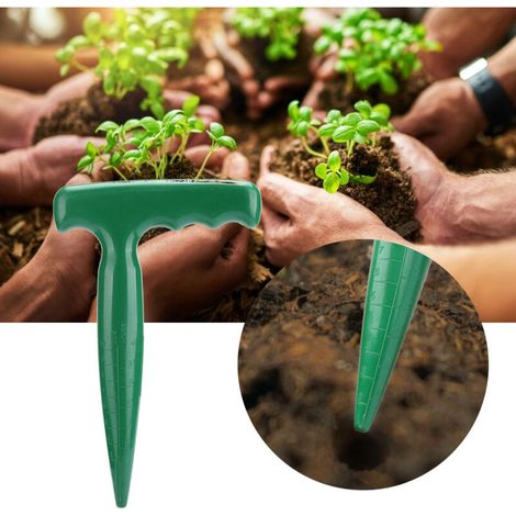 Outils de Jardinage - 5 Pièces Perforateur à Main en Plastique pour Plantation et Repiquage (1/4)