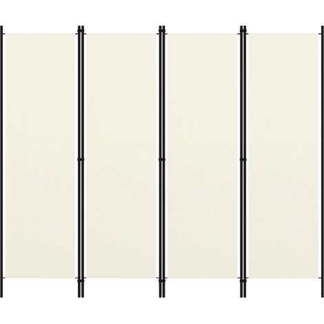 Biombo divisor de 4 paneles blanco 200x180 cm vidaXL
