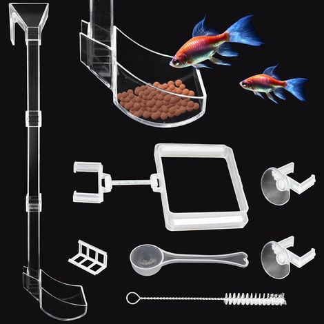 Tube d'alimentation Assemblé pour Crevettes, Tube à Poissons de Classe Aquarium, Tube d'alimentation Assemblé Kit de Tube d'alimentation pour Poissons D'aquarium avec Plat d'alimentation Transp (1/5)