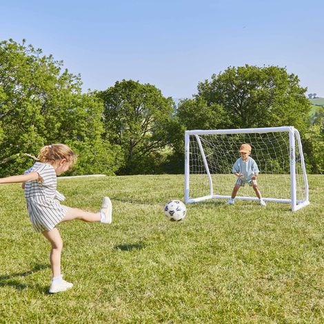 Portable PVC Locking Football Goal with Nylon Net - 6ft x 4ft