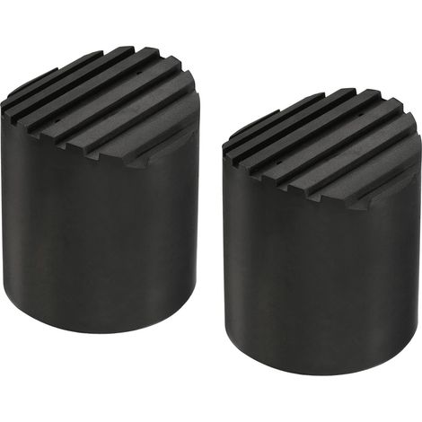 2Pcs Patin, Caoutchouc, Antidérapant, Noir, 44mm, Pour Échelle Télescopique (1/5)