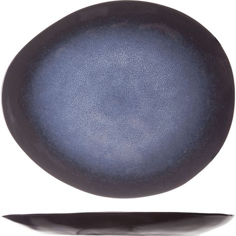 Assiette Ovale Bleu-20,5 X 17,5 Cm-Lot de 6 (1/3)