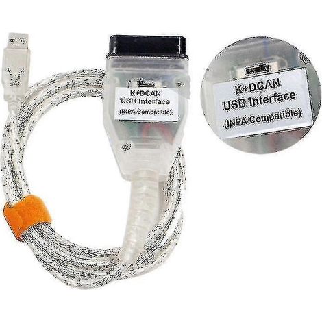 Câble de diagnostic BMW K+CAN K+DCAN avec interrupteur, blanc. (1/5)
