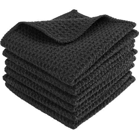 6 Torchon Microfibre Vaisselle 20x20cm Torchon Main Cuisine Coton Doux (1/5)