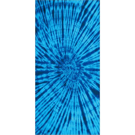 Serviette De Plage - Velours Unilatéral - Imprimé Tie-Dye - 80 X 160 Cm - Style Bohème - Pour Piscine Et Voyage (1/3)
