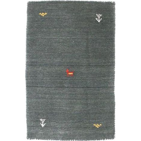 Tapis Gabbeh tissé Tapis Agra - Tapis en laine  - 240x170cm, Rectangular - 100% Laine vierge - Tissé main - Gris