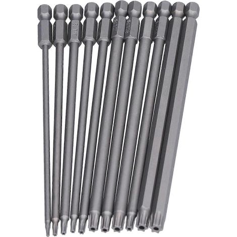 11-teiliges Set magnetischer Schraubendreherbits: Praktisch, langlebig, effizient, schlagfest, robust, langer Bohrer