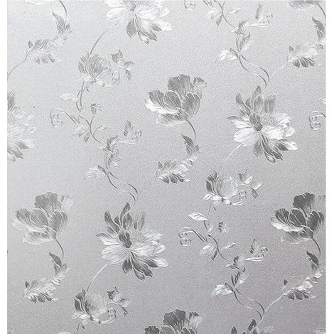 Design 50x100cm pour fenêtres de salle de bain avec films translucides, autocollants opaques givrés équilibrant beauté et fonctionnalité (1/5)