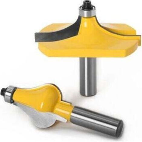Fraise À Encoller - Tige 12 mm - Pour Défonceuse Et Machines À Bois - Lot De 2 (1/4)