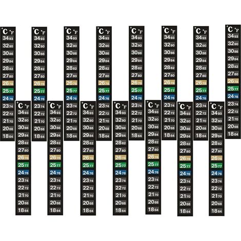 15 Thermomètre, Adhésif Numérique, Précision ±1°C, Plage 18-34°C, Pour Aquarium, Terrarium