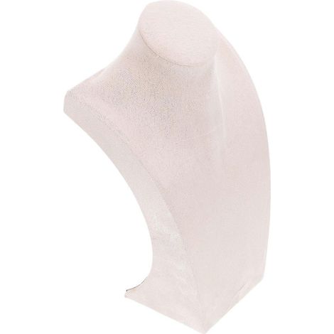 Présentoir à bijoux en velours beige pour colliers, ensemble de 5 pièces, support buste. (1/5)