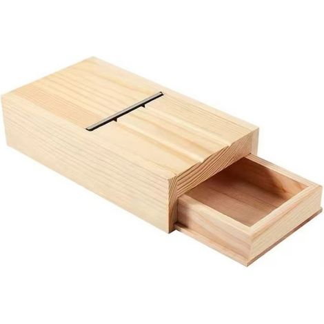 Boîte À Savon - Raboteuse À Savon En Bois Naturel Et Acier Inoxydable - Pour Savons Et Bougies Faits Main - 18,6 X 10,4 Cm - 1 Pièce (1/5)