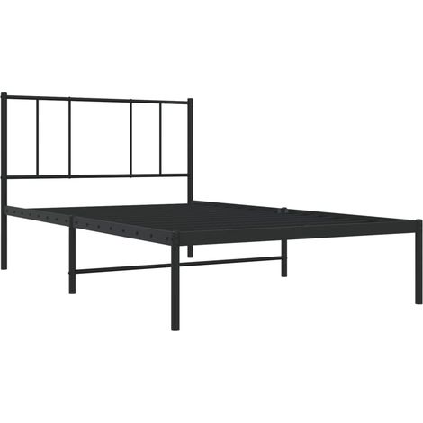 Giroletto con Testiera Metallo Nero 100x200 cm vidaXL (1/4)