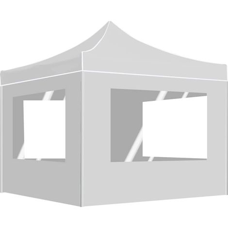 vidaXL Carpa plegable profesional con paredes aluminio blanco 2x2 m (1/5)