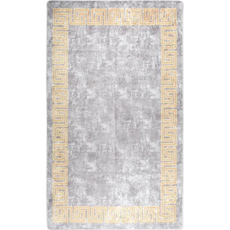 Tapis de salon Style Moderne Tapis de sol - Tapis lavable antidérapant 120x180 cm Gris BV597515 - BonneVie (1/5)
