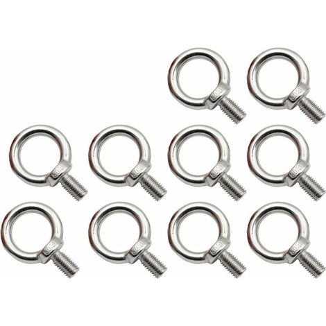 10 Stück M8 Edelstahl-Augenschrauben, Rostschutz-Augenschrauben, runde Augenschraube, runde Augenschraube, Augenschraube, Edelstahl 304, nicht leicht zu korrodieren. (1/5)