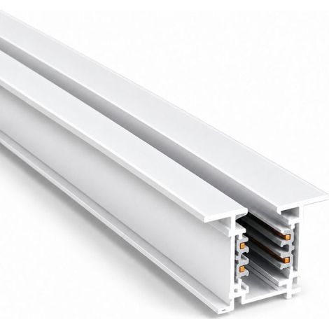 Rail Encastrable Triphasé 2m Blanc - SILAMP (1/2)