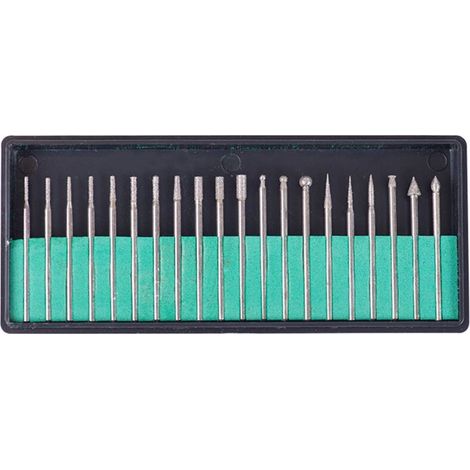 Juego de brocas con recubrimiento de diamante - contiene 20 brocas (1/4)
