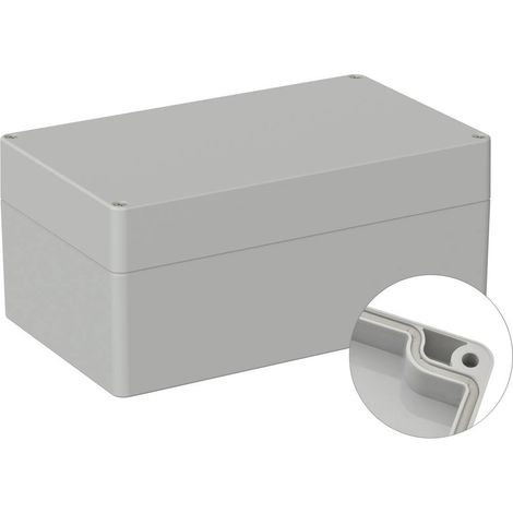 TRU COMPONENTS TC-9065524 Alloggiamento outdoor Policarbonato Grigio (RAL 7035) 1 pz. (1/2)