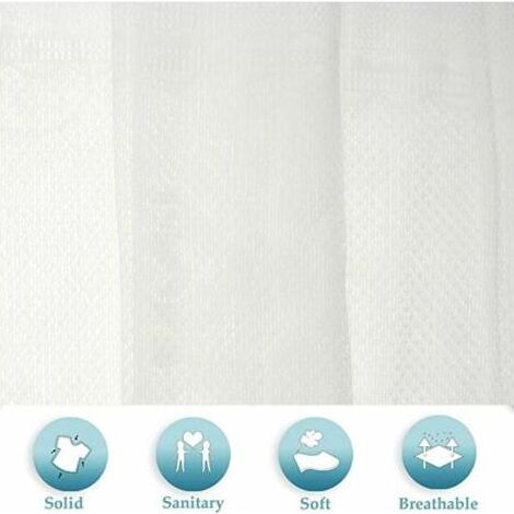 Spitzengardine 60 cm x 180 cm – Halbtransparent mit Blumenmuster – Einfache Montage dank Stangendurchzug – Maschinenwaschbar (1/5)