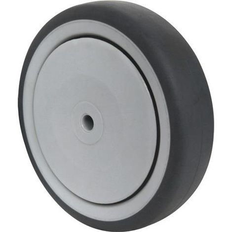 Ersatzrad Rad-Ø 150 mm Tragfähigkeit 100 kg Gummi grau Achs-Ø 8 mm Nabenlänge 36 mm (1/2)