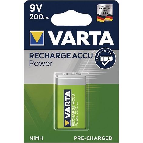 VARTA - PILA 9 VOLT RICARICABILE X1 (200MAH)