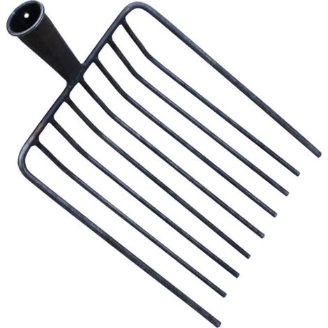 Forke Fourche à foin 9 dents Fourche à fumier Mistforke Fourche de jardin Fourche à fumier Fourche pour jardin Fourche métallique pour jardin et agriculture (1/4)