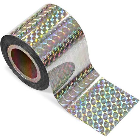 Nastro anti-piccioni biadesivo (50 m), olografico, con glitter, ideale per allontanare gli uccelli (1/5)