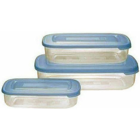 CONTENITORE RETTANGOLARE IN PLASTICA SET 'FRIGO BOX' acqua trasparente