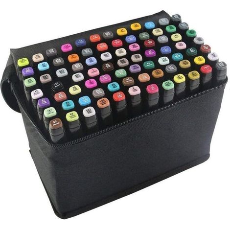 eTakin Marker Lot de 80 marqueurs à alcool double pointe Animation Art Esquisse (1/5)