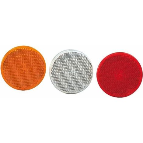 Catadioptre ø 60 blanc avec vis et écrou M5 (Lot de 4 )